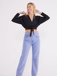 Carine High Waist Straight Jeans - Cyclone Violet - Cyclone Violet