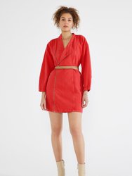 Charley Biker Dress - Fiery Red