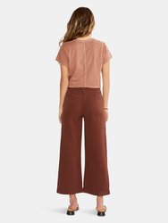 Devon Wide Leg Pant - Dark Russet