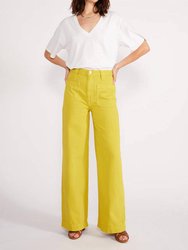 Devon Wide Leg Pants In Antique Moss - Antique Moss