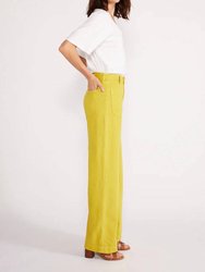 Devon Wide Leg Pants In Antique Moss