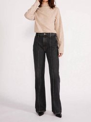 Estilia Pintuck Trousers In Black Mountain - Black Mountain