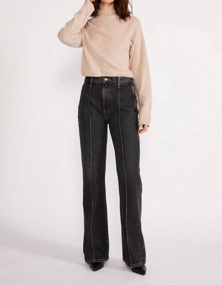 Estilia Pintuck Trousers In Black Mountain - Black Mountain