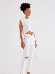 Finn Slim Straight Ankle Pants - Vintage White