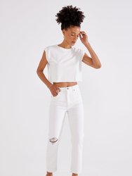 Finn Slim Straight Ankle Pants - Vintage White - Vintage White