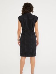 Issa Seamed Dress - Black Rock