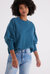 Jael Pleat Sleeve Sweatshirt - Lyons Blue