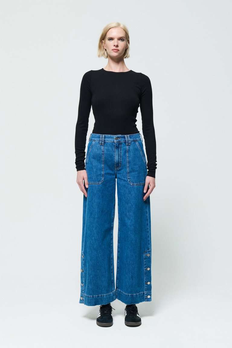 Matis Ultra Wide Leg Jeans - Fall Breeze