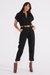 Megg Utility Jumpsuit - Black Onyx