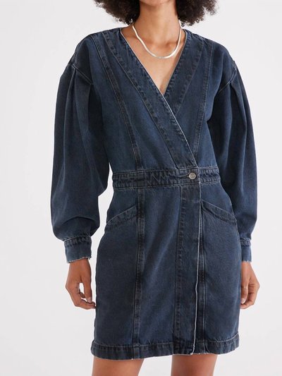 ETICA Mira Denim Wrap Dress In Black Lava product