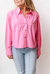 Oceane Pleated Shirt - Hot Pink