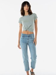 Rae Mid Rise Crop Jeans - River Cliff