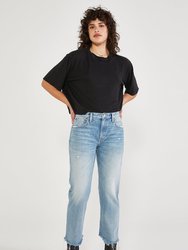 Rhea Midrise Straight Crop Jean - Still Water