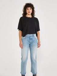 Rhea Midrise Straight Crop Jean - Still Water - Still Water