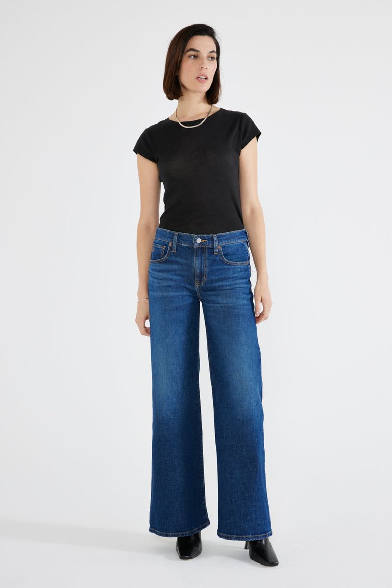 Romi French Wide Leg Jeans - Deep Space - Deep Space