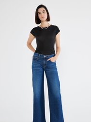 Romi French Wide Leg Jeans - Deep Space