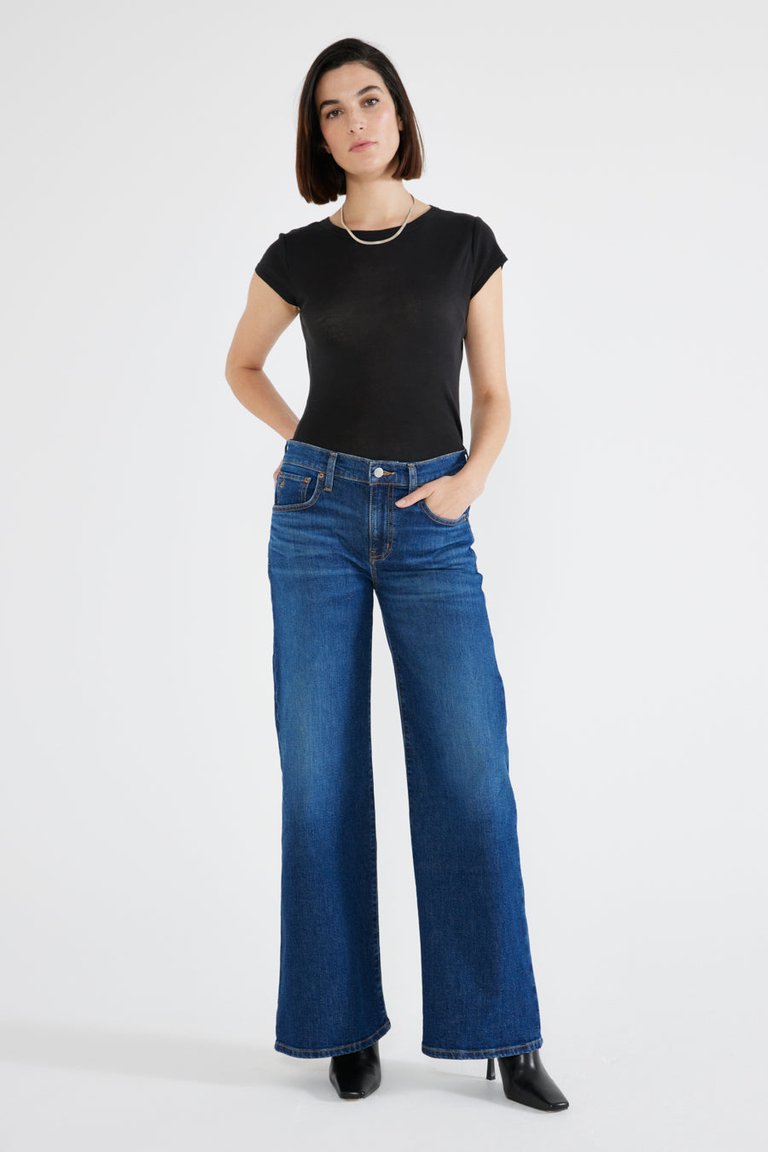 Romi French Wide Leg Jeans - Deep Space