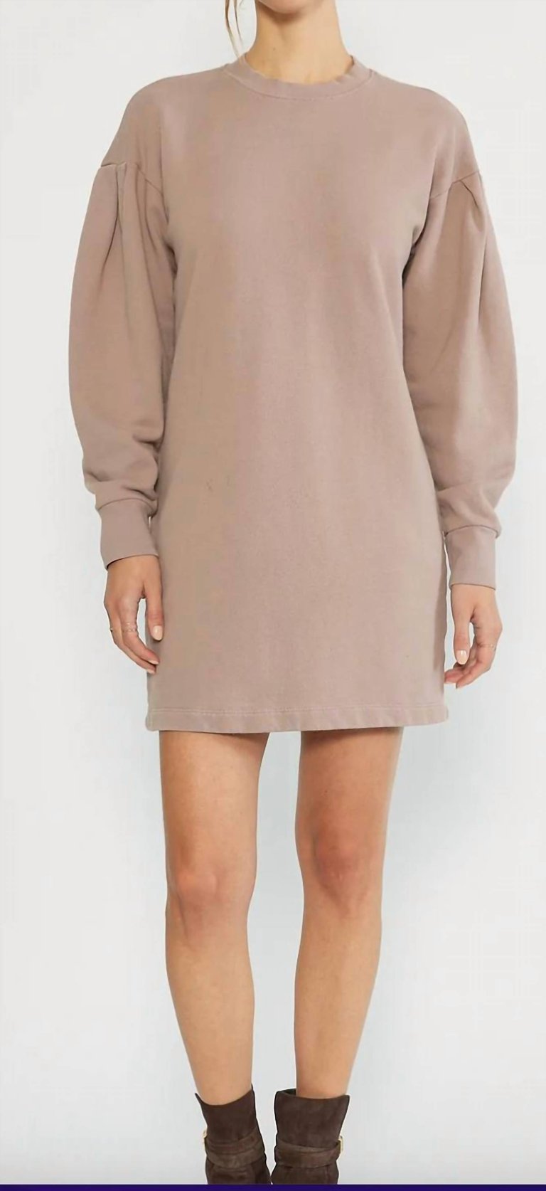 Viola Sweatshirt Dress In Woodrose - Woodrose