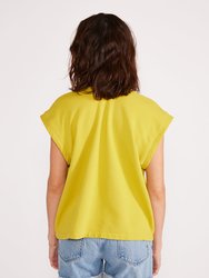 Yaz V-Neck Sweat Top - Antique Moss