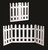 Folding White Picket Pet Gate