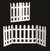 Folding White Picket Pet Gate