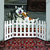 Folding White Picket Pet Gate