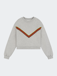 Chevron Rib Classic Sweatshirt - Grey Marle