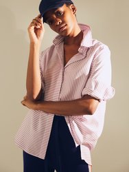 Classic Shirt - Lavender White Stripe