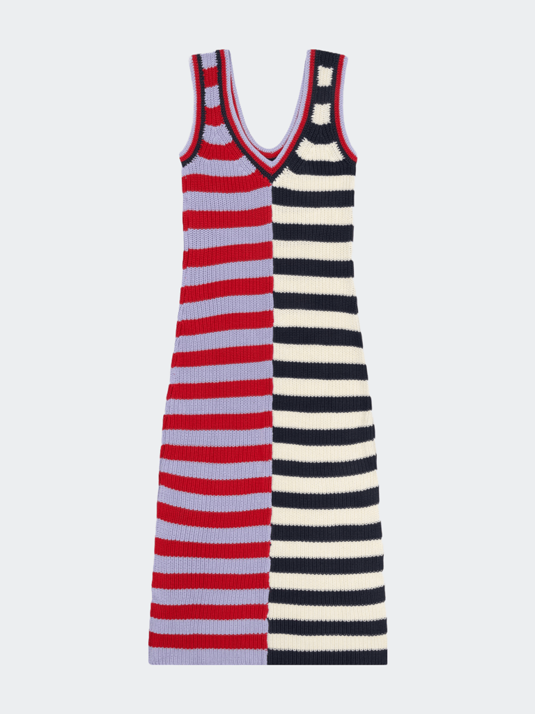 Knitted Tank Maxi Dress - Bright Multi Stripe - Bright Multi Stripe