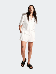 Masseria Cecile Towelling Short Sleeve Shirt - Ivory