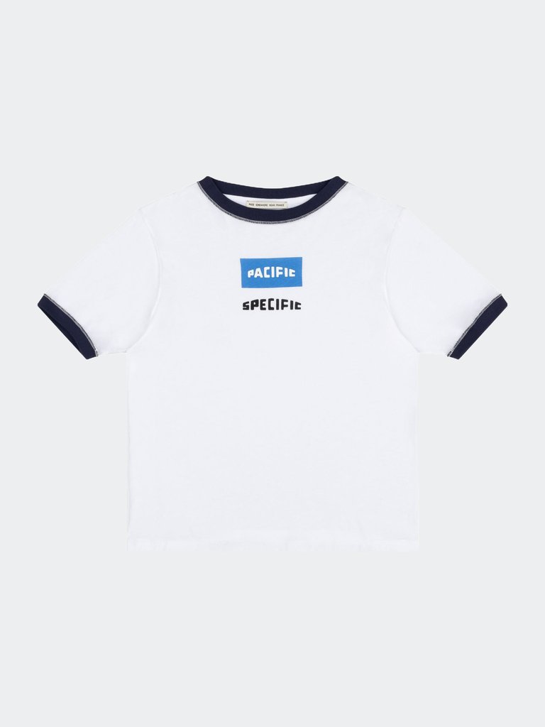 Pacific Specific Ringer T-Shirt - White/ Back