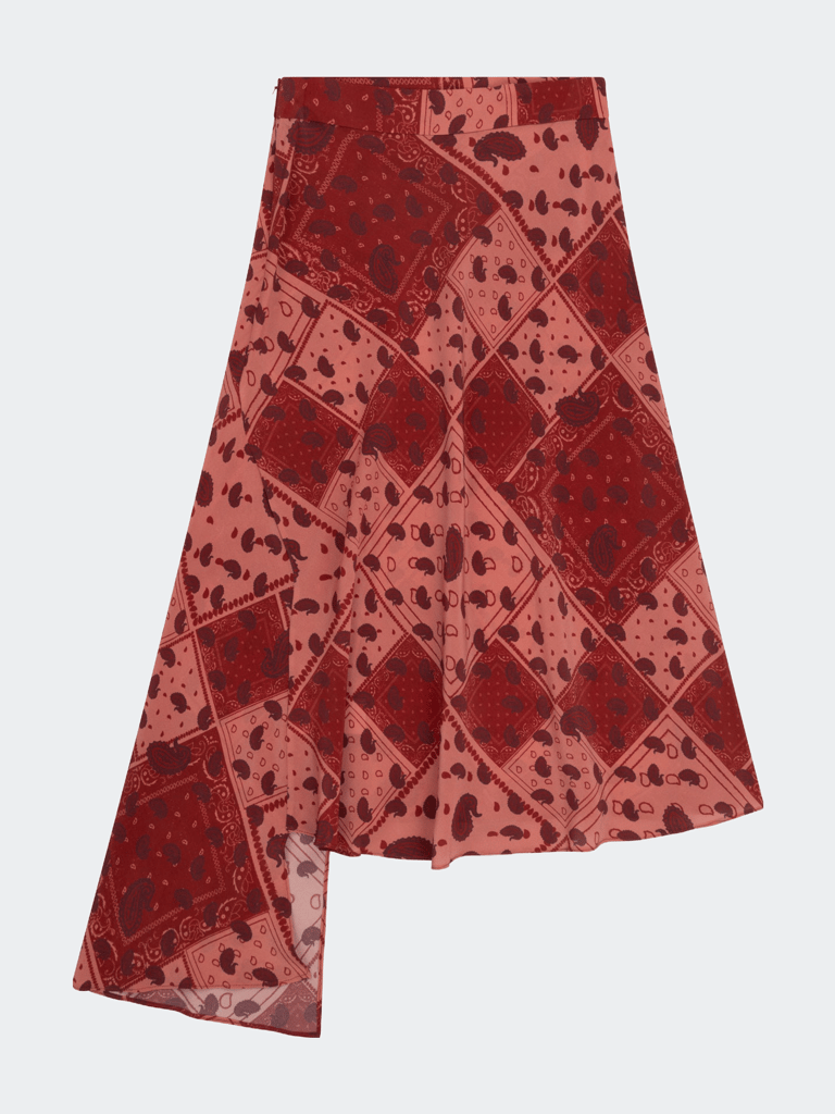 Paisley Asymmetrical Skirt