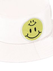 Rave Smiley Bucket Hat - White