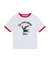 St Honore Girls Ringer T-Shirt - White/Red