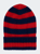 Stripe Mohair Beanie - Red/Navy