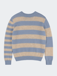 Striped Boxy Knit - Blue/ Cream