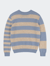 Striped Boxy Knit - Blue/ Cream