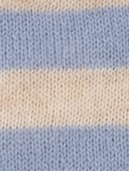 Striped Boxy Knit - Blue/ Cream