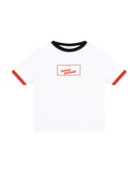 Super Nature Ringer T-Shirt - White/ Black/ Red
