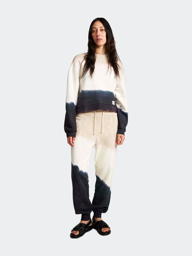 Tie Dye Classic Track Pant - Ivory Black Tie Dye