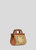 Women's Top Handle Handbag Raffia/leather In Beige/Light Brown