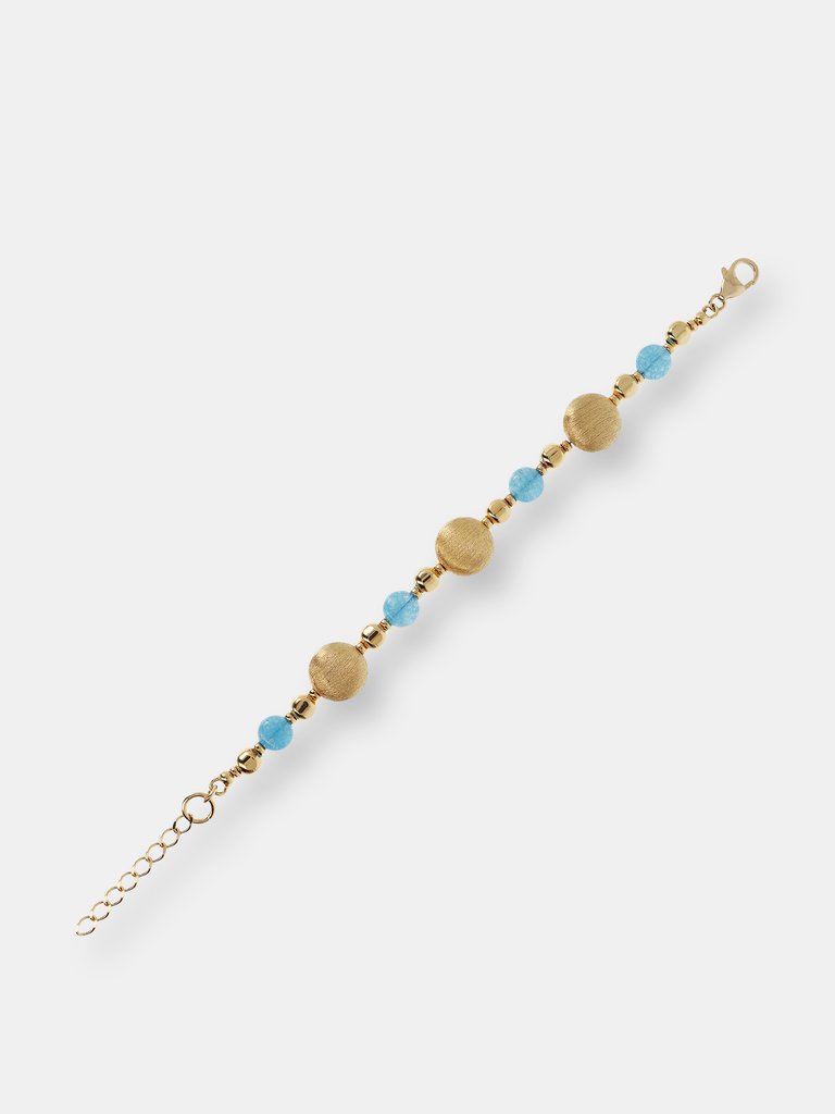 18KT Gold Plated Bracelet With Quartz