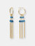 18KT Gold Plated Drop Earrings With Genuine Stone - Apatite - Apatite