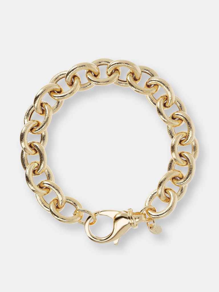 18KT Gold Plated Rolò Chain Bracelet - 18K Yellow Gold