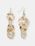 18KT Gold Plated Round Link Earrings With Silk Effect size 2,5"