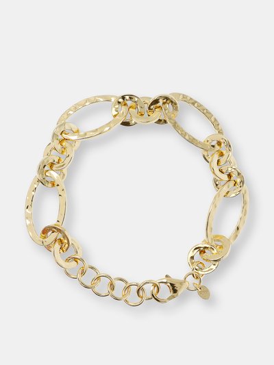 Etrusca Gioielli Yellow Gold Charm Bracelet With Medals And Lire