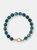 Colour Gemstone Bracelet size 7.25" - Apatite - Yellow Gold