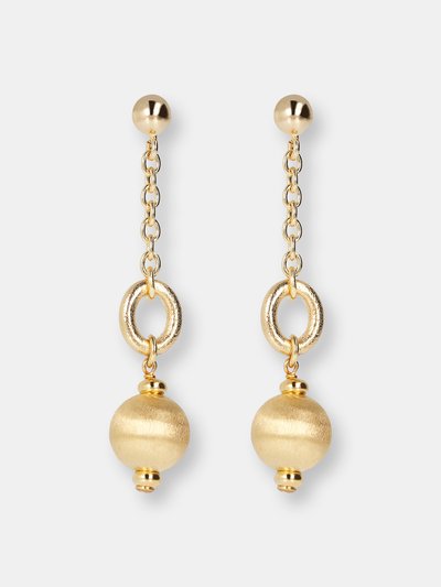 Etrusca Gioielli Drop Earrings With 18KT Gold Plated Bead product