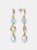 Drop Earrings With Pearls And Quartz - 18K YELLOW GOLD