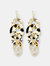 Hammered 18KT Gold Plated Multi-Circle Link Earrings